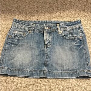 Jean Skirt Classic Light Wash Denim Mini Skirt 28